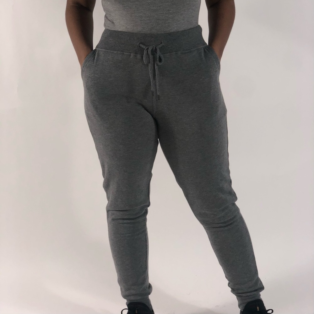 NWT Dark Heather Gray Fashion Joggers - Picture 2 of 2